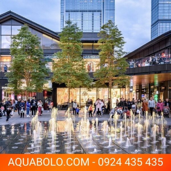 Thi công đài phun nước cho phố đi bộ