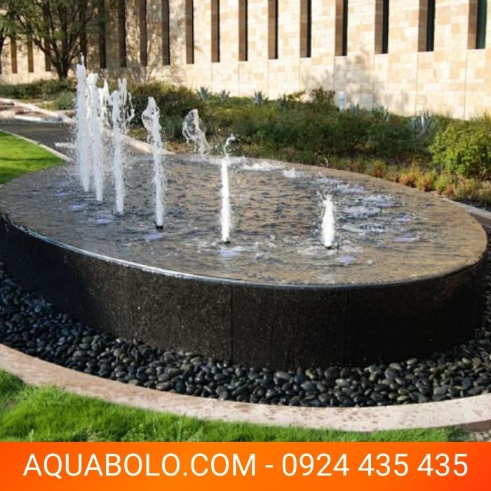 Đài phun nước hình elip-oval-bầu dục